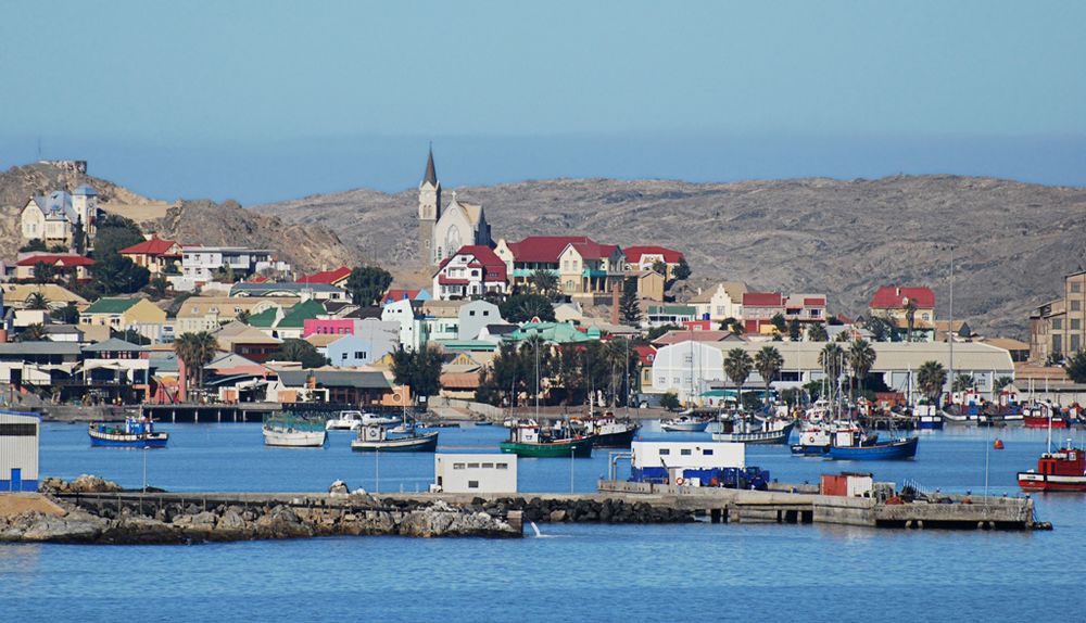 The Port of Lüderitz on the trajectory path